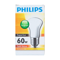 ราคา ฟิลิปส์ หลอดไฟอินแคนเดสเซนต์ ขนาดคอมแพค 60 วัตต์ 1 หลอด (Philips 60W Compact Size Standard Incandescent Bulb 1pc)