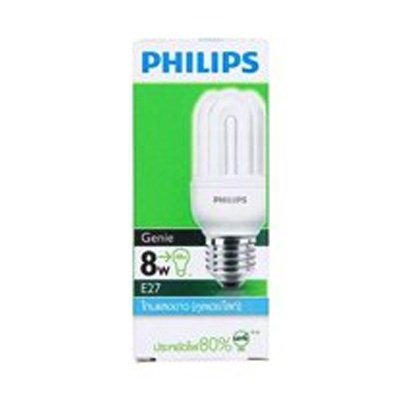 Philips หลอดประหยัดไฟ E-SAVER 8W WW