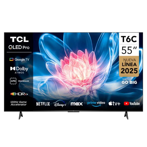 ราคา TCL ทีวี 55 นิ้ว 4K QLED Colorful Google TV รุ่น 55T6C HVA Panel ระบบปฏิบัติการ Google/AIPQ/MEMC 60 Hz/DLG 120 Hz - WIFI ดำ (12650141) NocNoc.com