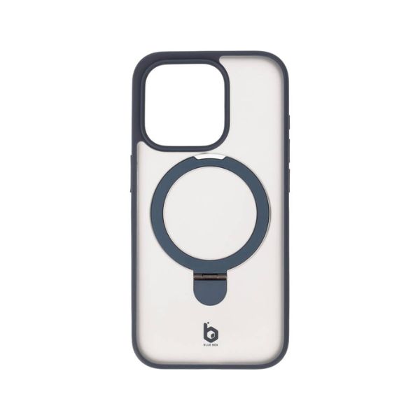 เคส Blue Box iPhone 15 Pro Matte Clear magnetic ring Blue Steel (8858899497225)