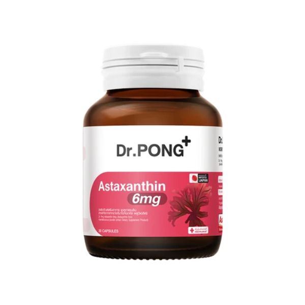 Dr.PONG Astaxanthin 6 mg AstaREAL ดอกเตอร์พงศ์ แอสตาแซนธิน 6 มก (19069478427)