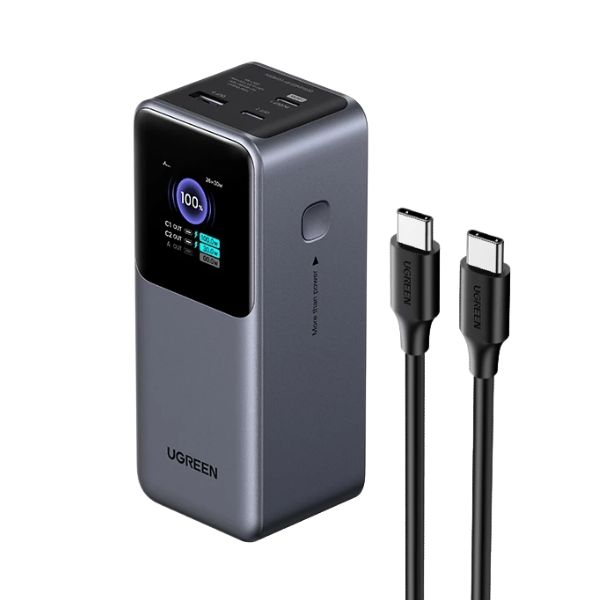 ราคา UGREEN 130W Max 20000mAh 25000mAh เพาเวอร์แบงค์ แบตเตอรี่สำรอง ชาร์จเร็ว 3 พอร์ต หน้าจอ TFT Power Bank Super Fast Charging PD3 1 สําหรับ แล็ปท็อป Macbook Air Pro iPhone 16 iPhone 17 Pro Max (299272902 Shopee Special